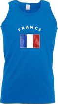 Blauw heren singlet Frankrijk L