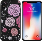 Colorfone PREMIUM 3D Print Hoesje / Print / Relief / Cartoon / Hoesje / Cover / Case voor de Apple iPhone X Roos