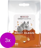 Versele-Laga Oropharma Body Clean Cat & Dog Doekjes - Vachtverzorging - 3 x 20 stuks