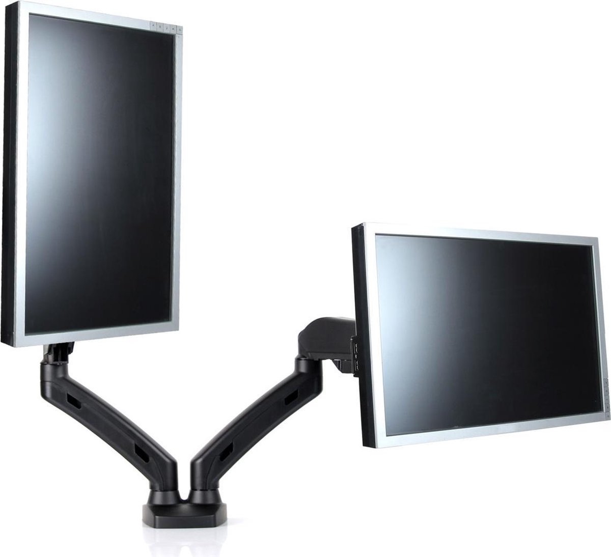Monitorbeugel 2 schermen 13 tot 27 inch - Standaard L-13GD - Klem