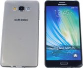 Samsung Galaxy A7 2016 (A710), 0.35mm Ultra Thin Matte Soft Back Skin Case Transparant Grijs Grey
