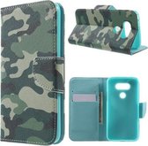 Camouflage book case hoesje wallet LG G5
