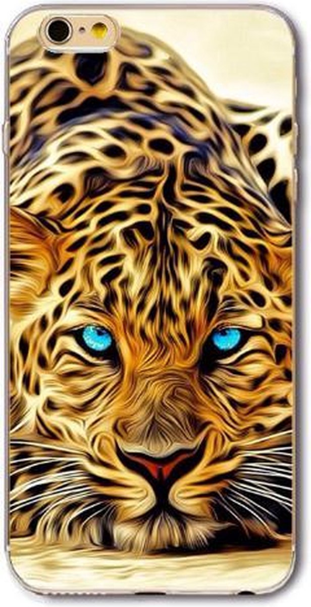 Apple Iphone 6 / 6S hoesje siliconen hoesje (Jachtluipaard 3D)