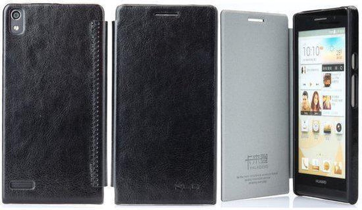 Kld Enland serie Book case hoesje Huawei Ascend P6 Zwart