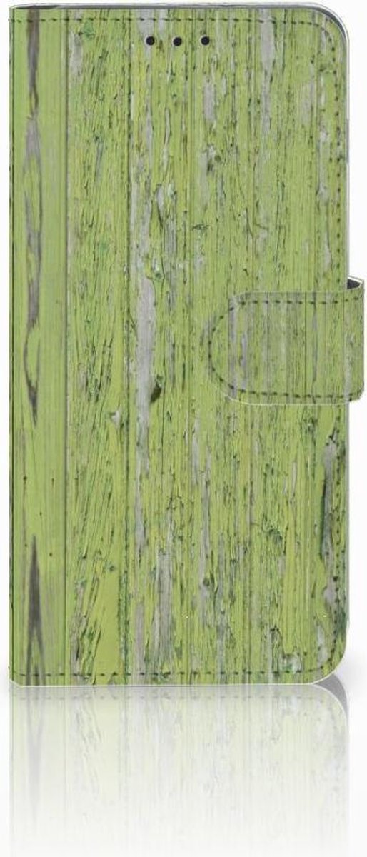 Book Case voor Samsung Galaxy S10 Plus Book Style Case Green Wood