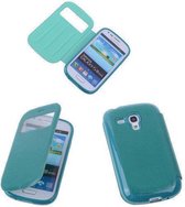 View Case Groen Samsung Galaxy S3 mini I8190 - Book Case Cover Wallet Cover
