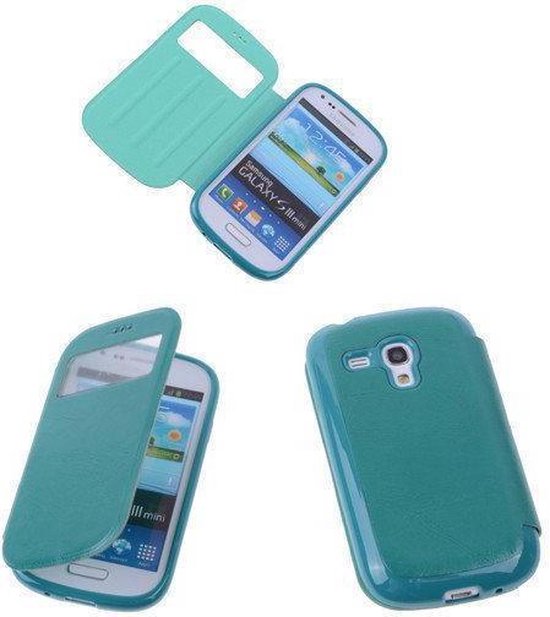 View Case Groen Samsung Galaxy S3 mini I8190 - Book Case Cover Wallet Hoesje  | bol.com