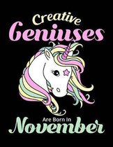 Creative Geniuses Are Born In November