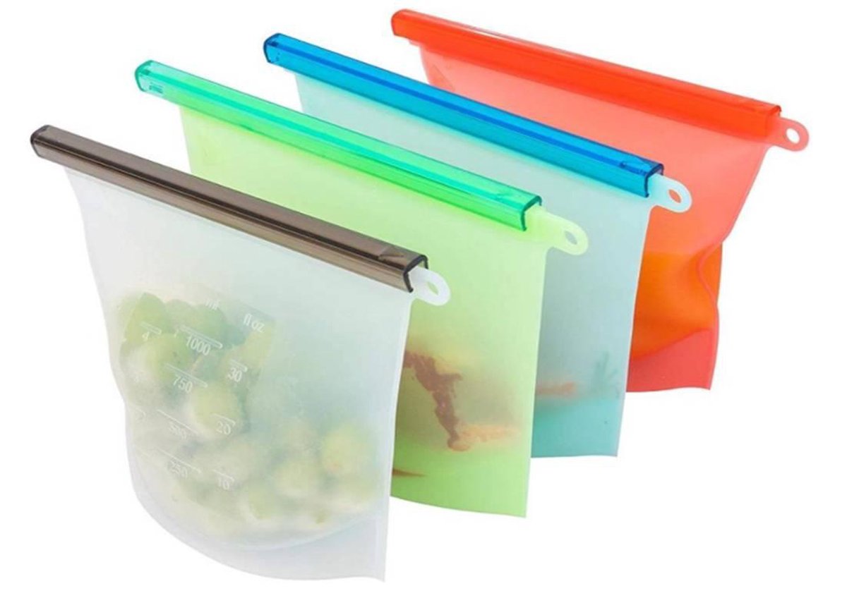 COM-FOUR® 60 stuks Set diepvrieszakjes 1L, 3L, 6L voor het afsluiten, hersluitbare vershoudzakken voor voedselopslag - universele zakken tot -40 ° C (1L/3L/6L - 60 stuks