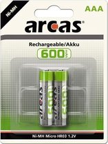 ARCAS Rechargeable NimH AAA/HR03 600mAh blister 2