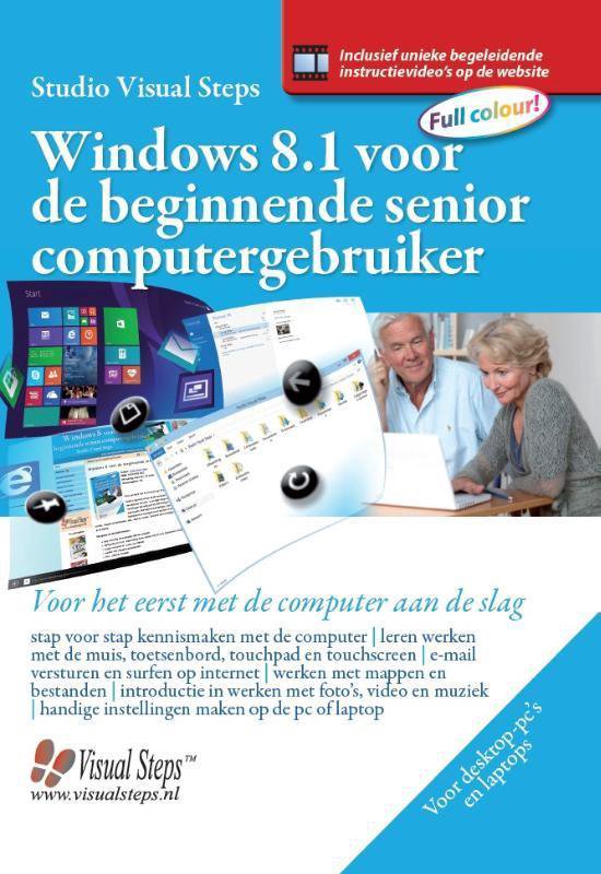 Cover van het boek 'Windows 8 voor de beginnende senior computergebruiker'