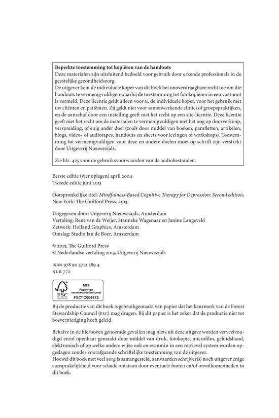 Mindfulness en cognitieve therapie bij depressie