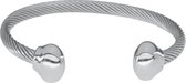 Magneet Armband Twist zilverkleurig Magnetic