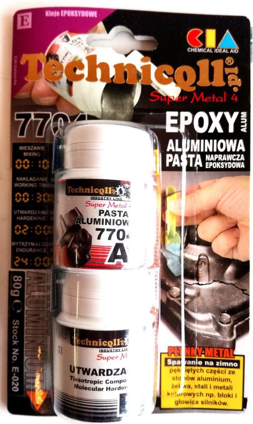 1 x EPOXY ALUMINIUM PASTE FOR FIXING CRACKS IN METAL PARTS ENGINE