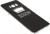 Zilver King hoesje Geschikt voor Samsung Galaxy S8