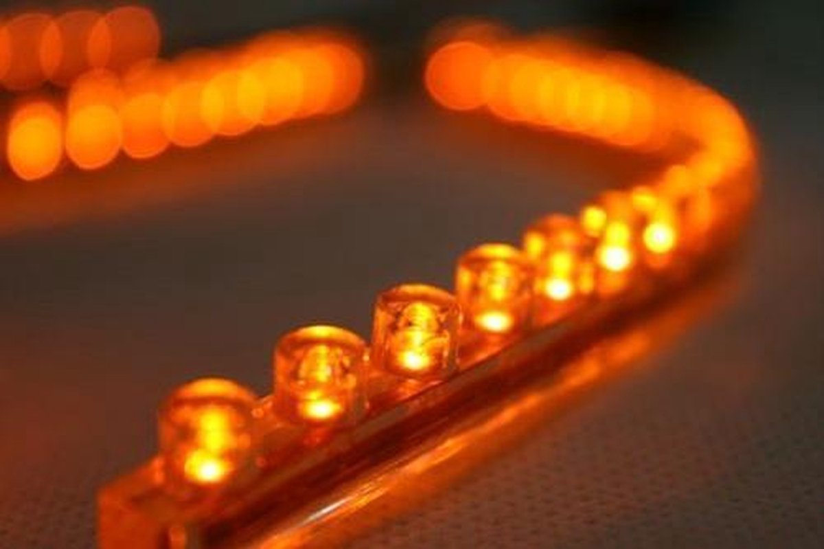 12v 2x48cm LED Strips Oranje | bol.com