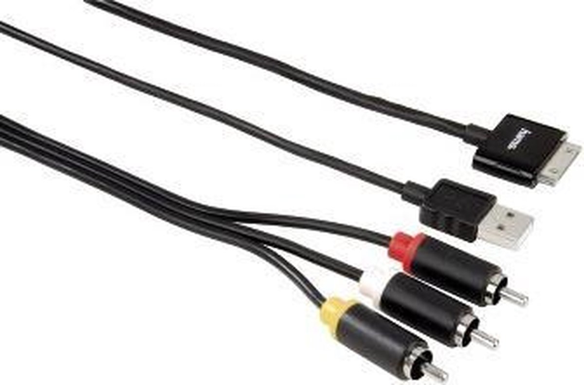 Hama 106341 Mfi Av Kabel 30Pin voor de Apple Ipad - Zwart