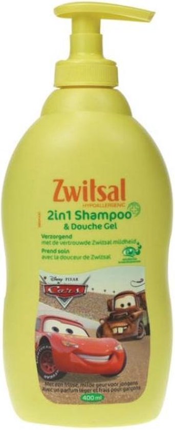 Zwitsal Jongens 2In1 Shampoo & Douchegel Cars - 400 ml - Kinderen
