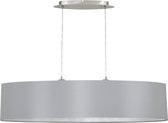 EGLO Maserlo - Hanglamp - 2 Lichts - Lengte 1000mm. - Nikkel-Mat - Grijs, Zilver