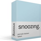 Snoozing - Laken - Lits-jumeaux - Percale katoen - 280x300 cm - Hemel