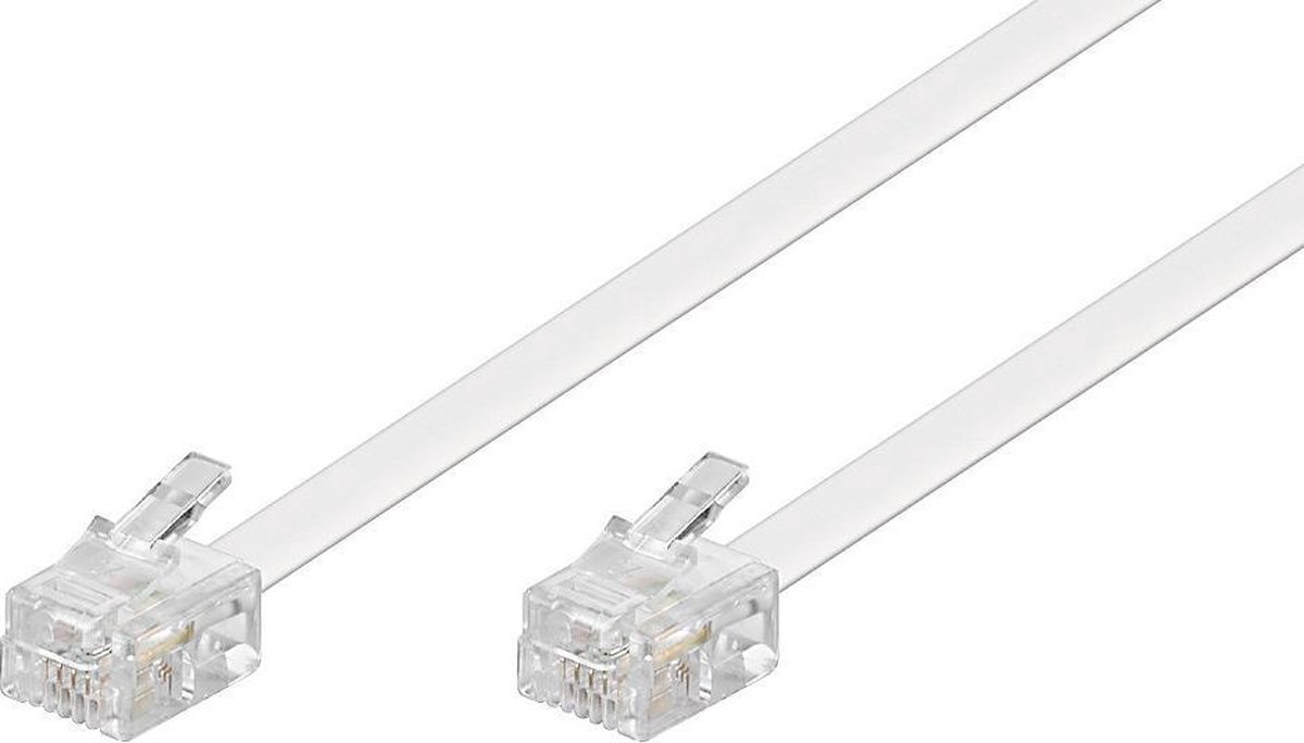 Goobay Telefoonkabel RJ11 - RJ11 / wit - 15 meter