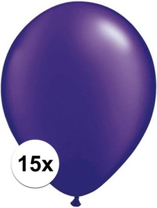 Qualatex ballonnen parel paars 15 stuks