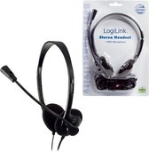 LogiLink Stereo Headset Earphones with Microphone Zwart