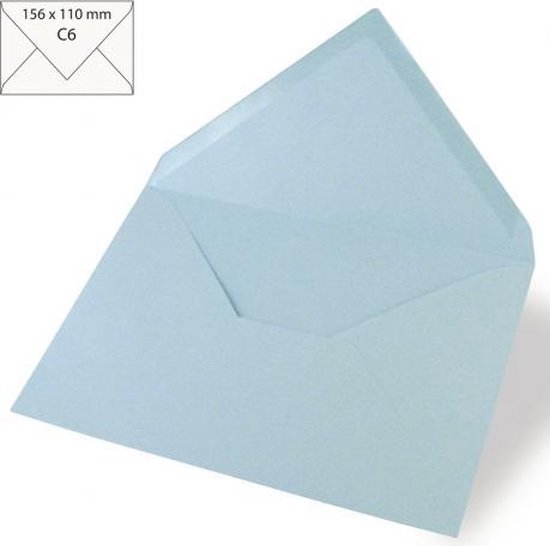 5 enveloppes bleu clair pour cartes A6 | bol.