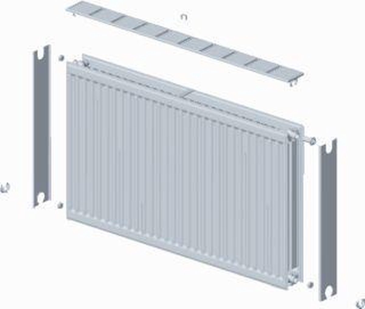 Stelrad paneelradiator Novello, staal, wit, (hxlxd) 400x2000x100mm, 22