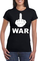 Fuck war / oorlog t-shirt zwart - dames - katoen L