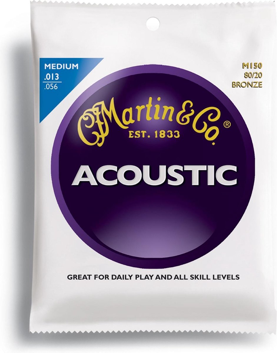 Martin Strings M150 Medium 013 snarenset voor akoestische gitaar