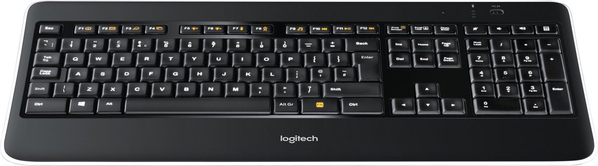 Logitech Wireless Illuminated Keyboard K800 clavier RF sans fil AZERTY  Belge Noir | bol