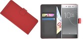 Sony Xperia XZ Premium Wallet Bookcase smartphone hoesje - effen rood