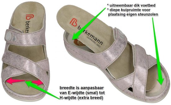 Berkemann -Dames - roze - slipper - muiltje - maat 36½ | bol.com