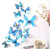 3D Vlinders Muursticker / Blauwe tinten / Muurdecoratie Voor Kinderkamer / Babykamer / Slaapkamer - Vlinder Sticker blauw
