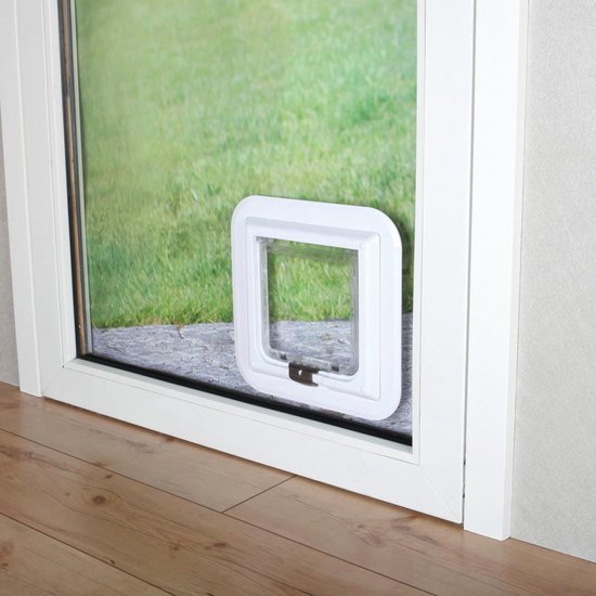 TRIXIE Kattenluik XL 4-voudig voor glazen deuren 30.7x30.7 cm wit 3880 |  bol.com