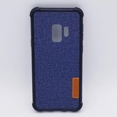 Geschikt voor Samsung Galaxy S9 – hoes, cover – TPU – Jeanslook – blauw