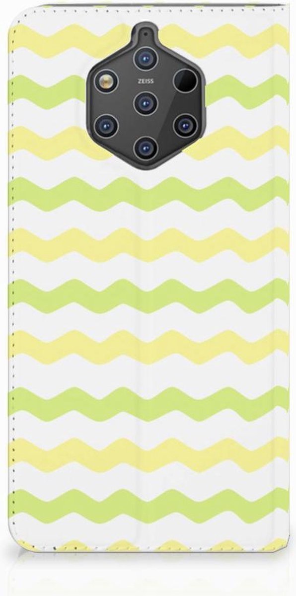 Nokia 9 PureView Hoesje met Magneet Waves Yellow