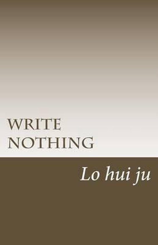 Write Nothing - cover