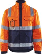 Blåkläder 4023-1804 Jack Ongevoerd High Vis Oranje/Marineblauw maat S