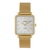 OOZOO Vintage series - Gouden horloge met gouden metalen mesh armband - C9843 - Ø28