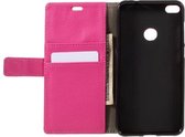 Etui Portefeuille Litchi pour Huawei P8 Lite 2017 - Rose