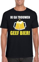 Ik ga trouwen geef bier t-shirt zwart heren XL