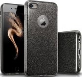 iPhone 6 Plus & 6s Plus Hoesje - Glitter Back Cover - Zwart