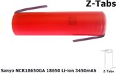 1 Stuk - Z-Soldeerlippen - Sanyo NCR18650GA 18650 Li-ion 3500mAh