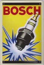 Bosch reclame Bougie - Metalen reclamebord Bosch - Wandbord - 30x20 cm