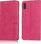 iPhone X / Xs Hoesje - Luxe Book Case - Roze