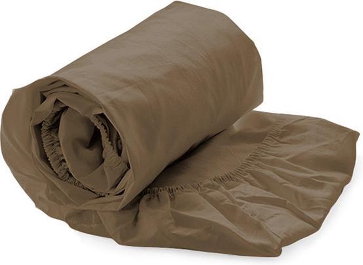 Kardol & Verstraten Hoeslaken Satijn - 200x200 cm - Pebbles