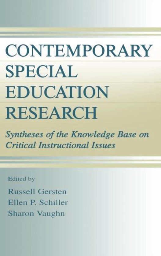 The LEA Series on Special Education and Disability- Contempo ... - cover