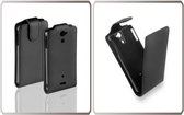 Klap Flip case/case Kunstleer Telefoonhoesje - Sony Xperia V Zwart